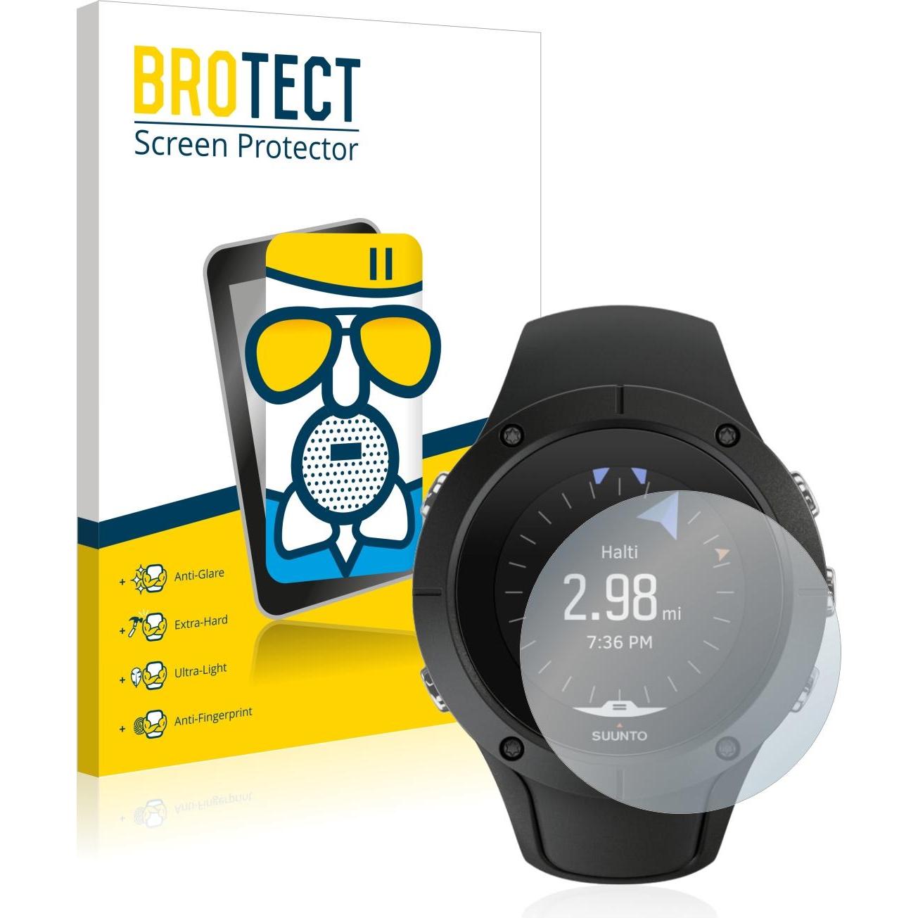 BROTECT AirGlass Panzerglasfolie Matt, Smartwatch Schutzfolie, Grau