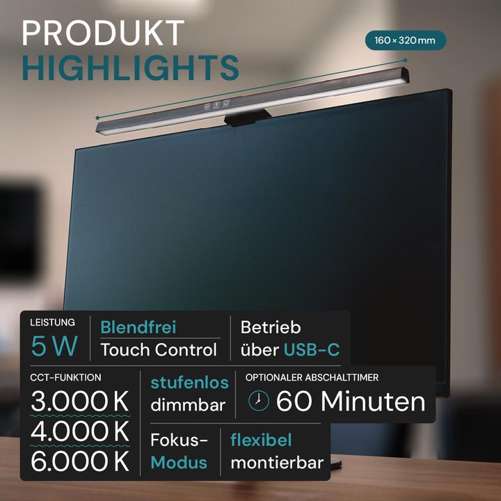 Image du produit Luxula Lampe LED pour moniteur