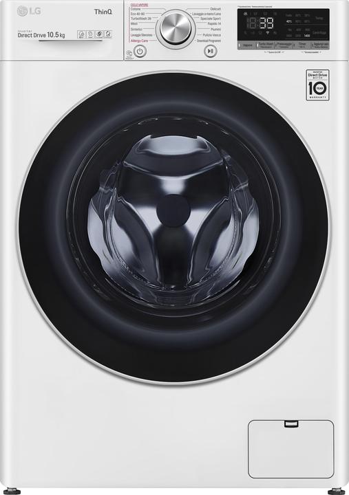 Actual product image LG F4WV710S1E AIDD Intelligent Washing Machine 10,5kg Steam TurboWash 360 1400rpm Front Load (10.50 kg, Left)