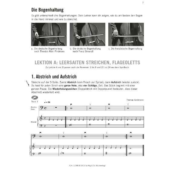 Thumbnail - Kontrabass ABC, mit Audio-CD. Bd.1, Fachbücher von Thomas Gro�mann