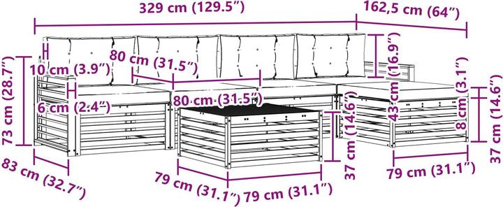 Produktbild vidaXL Outdoor-Sofa