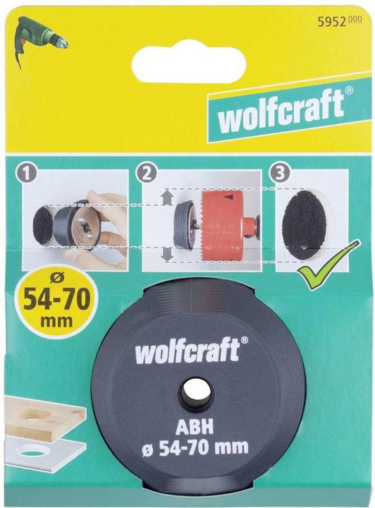 Actual product image wolfcraft 1 drilling aid Ø54-70mm (70 mm)