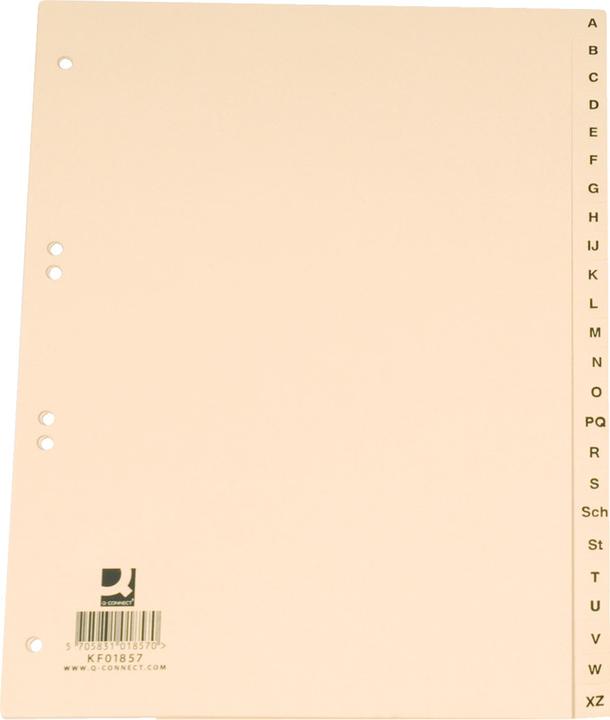 Produktbild Q-Connect Register Vollformat aus Papier