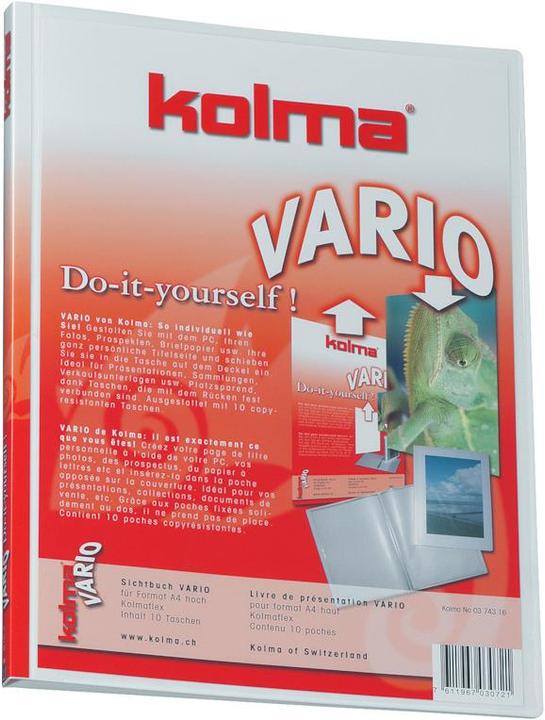 Actual product image Kolma Vario A4 book with 10 pockets white (A4, 1 x)