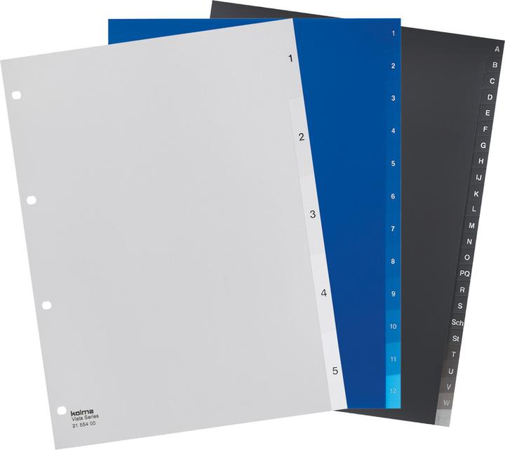 Actual product image Kolma Register A4 Vista 1-20 20-piece transparent colourless