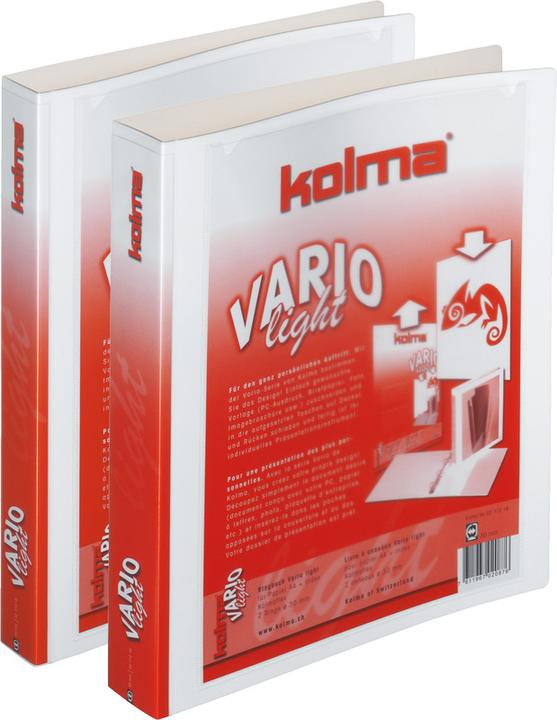 Immagine prodotto Kolma Raccoglitore ad anelli Vario light A4 2 anelli altezza di riempimento 2 cm bianco (A4, 39 mm, 1 pz.)