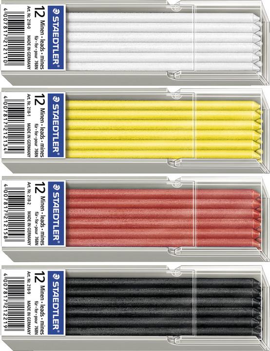 Immagine prodotto Staedtler Miniera Lumocolor omnichrom 218 non permanente (12 Pezzo/i, Bianco, 0.40 mm)