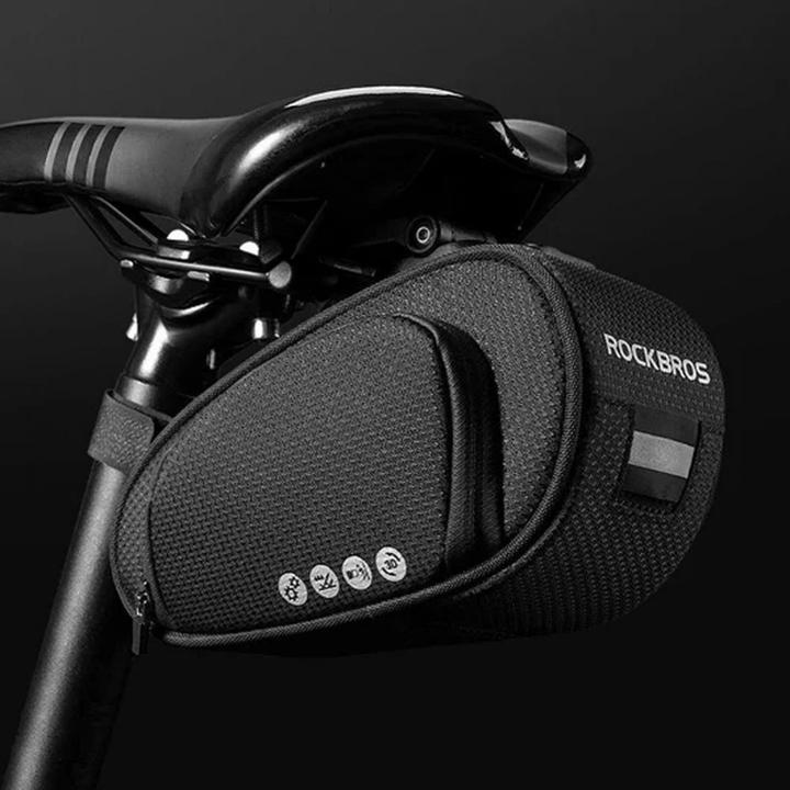 Actual product image Rockbros C40 bicycle bag under the saddle - black (1.20 l, Frame bag)
