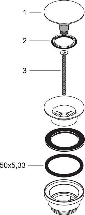 Actual product image hansgrohe Push-Open waste set for washbasin and bidet mixers
