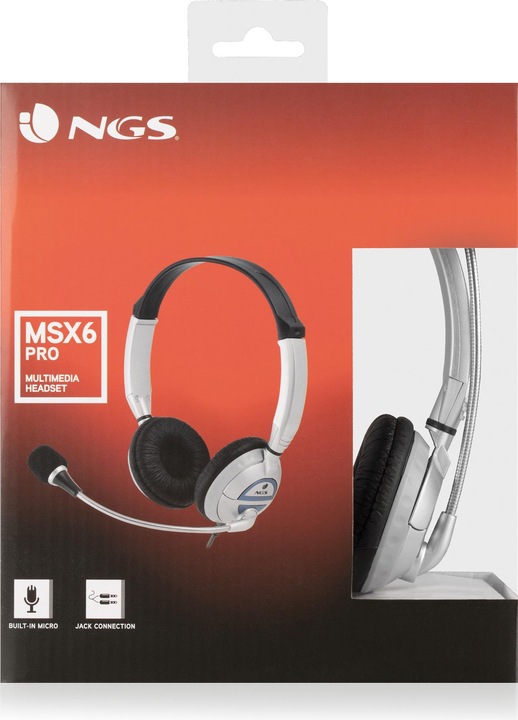 Produktbild NGS MSX6 PRO Kopfhörer Verkabelt Kopfband Calls/Music Schwarz (Kabelgebunden)