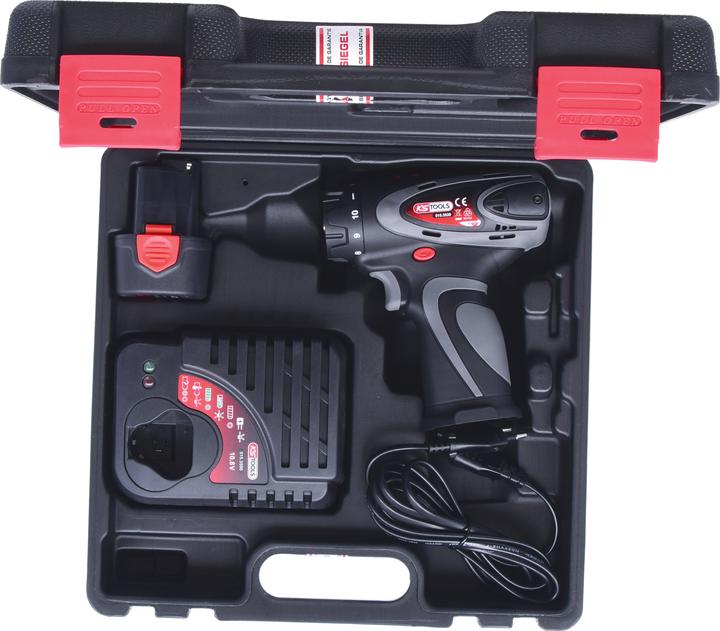 Actual product image KS Tools 1/4"" cordless bit screwdriver, 24Nm, 400 rpm 10.8V, with 1 battery and 1 charger (Rechargeable battery operated)