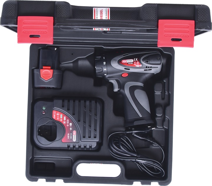 Image du produit KS Tools Visseuse à embouts sans fil 1/4"", 24Nm, 400 tr/min 10,8V, avec 1 batterie et 1 chargeur (Fonctionnement sur batterie)