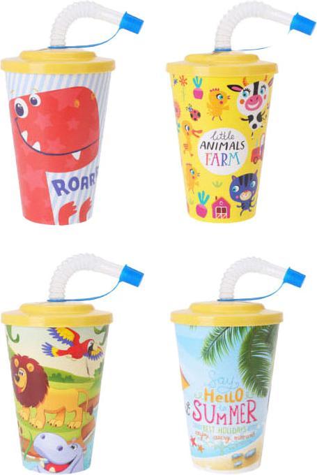 Trinkbecher mit Strohhalm