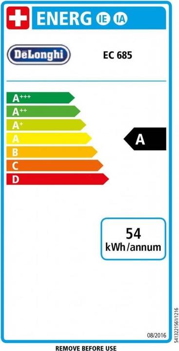 Label énergétique De'Longhi Dedica