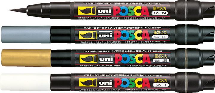 Image du produit Posca Brush Tip PCF-350 (Argent, 10 mm, 1 x)