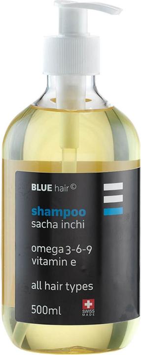 Blue Shampoo per capelli Sacha Inchi (500 ml, Shampoo liquido)