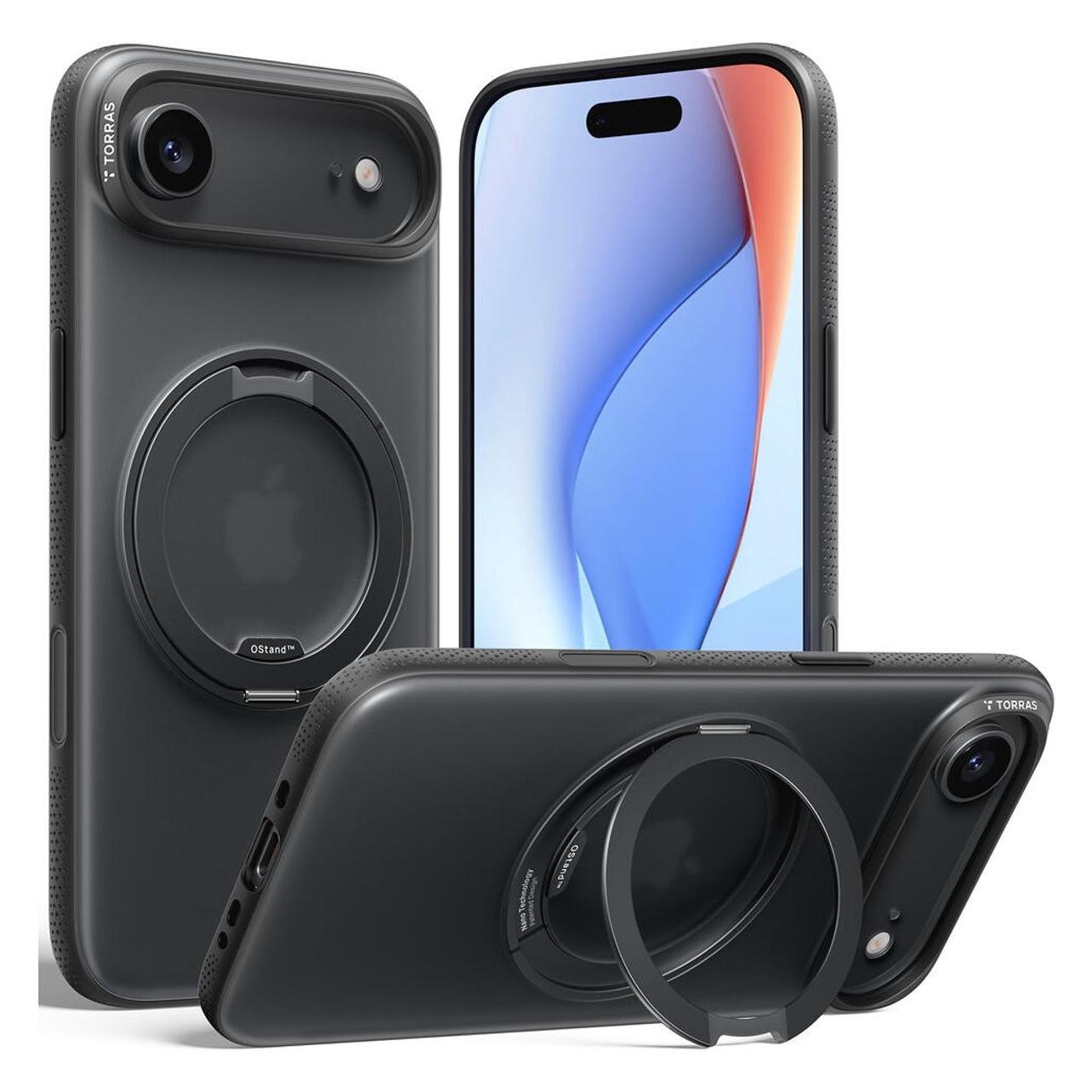 Torras Ostand R Fitness Series Iphone (Apple IPhone 17), Smartphonehoes, Zwart