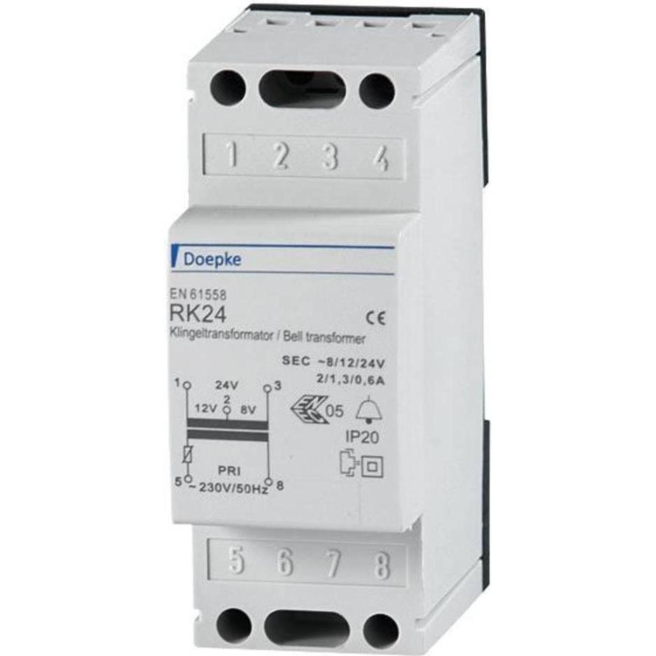 Doepke, Accessori sicurezza degli edifici, RK 24 Trasformatore a campana 2A/1,3A/0,6A 8V/12V/24V 09980654