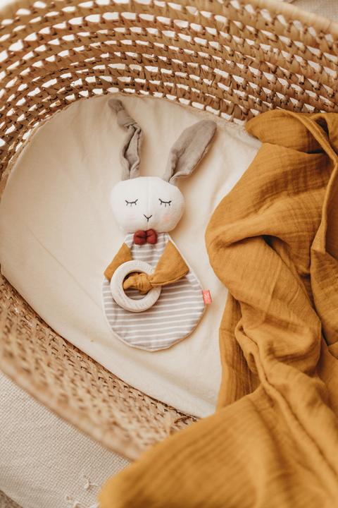 Actual product image Kikadu Teething Ring Bunny Boy (3 Months)