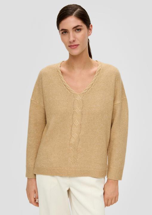Image du produit s.Oliver Strickpullover Strickpullover mit V-Ausschnitt (S)