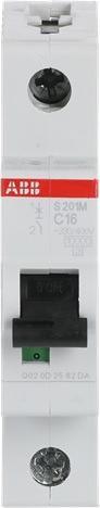 Immagine prodotto ABB Interruttore automatico S200 tipo C 16A 10kA