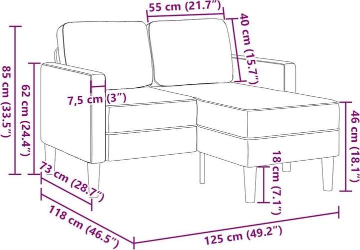 Produktbild VidaXL Purdie (2-Sitzer)