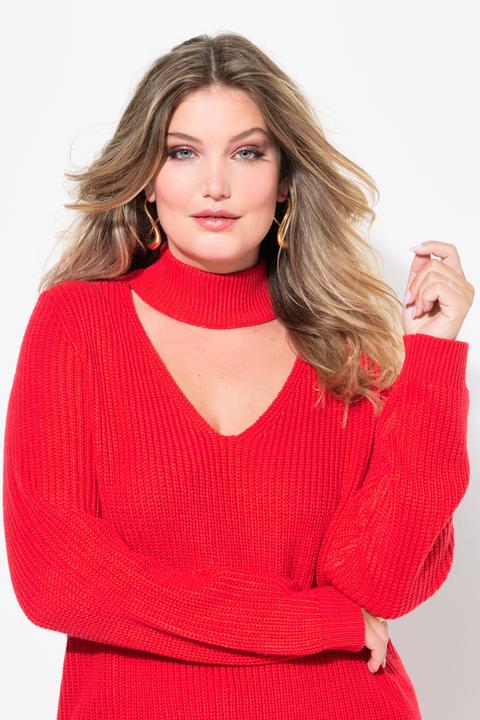 Image du produit Miamoda Pullover, Regular Fit, V-Ausschnitt mit Choker (50, 52)