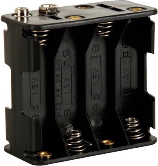 Produktbild Velleman Batteriehalter Für 8 x Aa-Batterien (Mit Druckknopfanschlüssen)