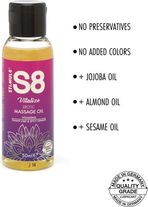 Actual product image Stimul8 S8 Massage Oil Box 3x 50ml (50 ml)
