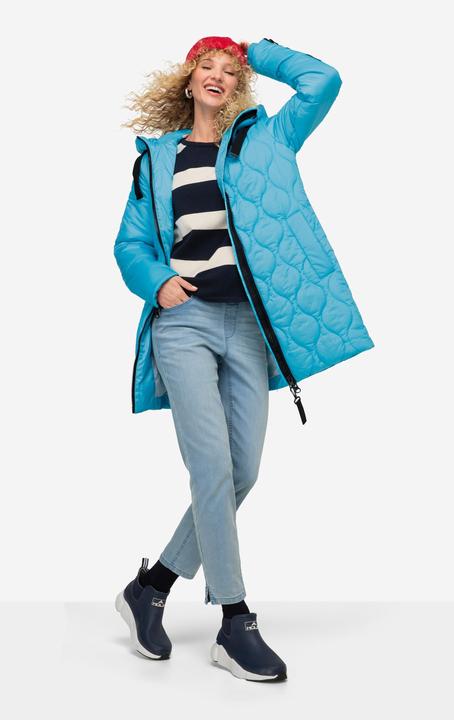 Produktbild Laurasøn Long-Steppjacke, Kapuze, Zipper, Langarm, fällt kleiner aus (S)