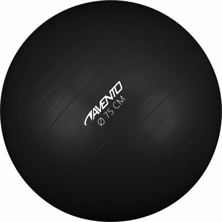 Avento palla da ginnastica, nera, diametro 75 cm (75 cm)