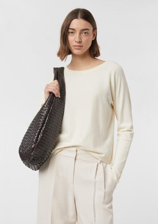 Produktbild Comma Strickpullover Milano Strick mit Schmuck-Knopf an der Manschette (48)