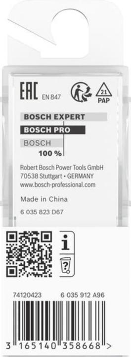 Produktbild Bosch Professional Zubehör Viertelstabfräser, 8 mm, R1 3,2 mm, D 9,5 mm, L 10,2 mm, G 41 mm