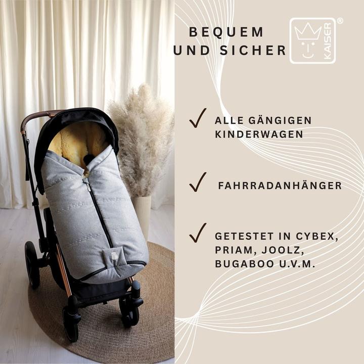 Image du produit Kaiser Baby Kaiser Lammfell Fusssack Iglu 2.0, light grey melange