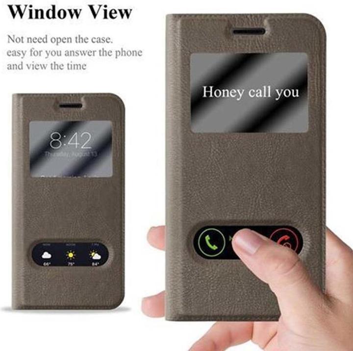 Produktbild Cadorabo Book mit View Doppelfenster Cover (Samsung Galaxy J3 (2016))