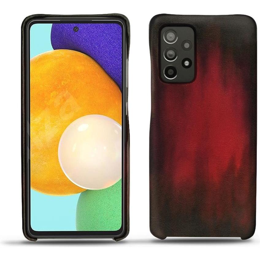 Noreve Lederschutzhülle (Samsung Galaxy A52), Smartphone Hülle, Rot