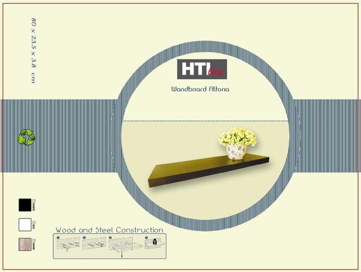 Produktbild HTI-Line Wandboard (80 x 24 x 4 cm)