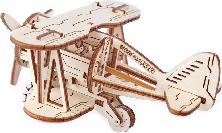 Produktbild WoodenCity Doppeldecker Flugzeug