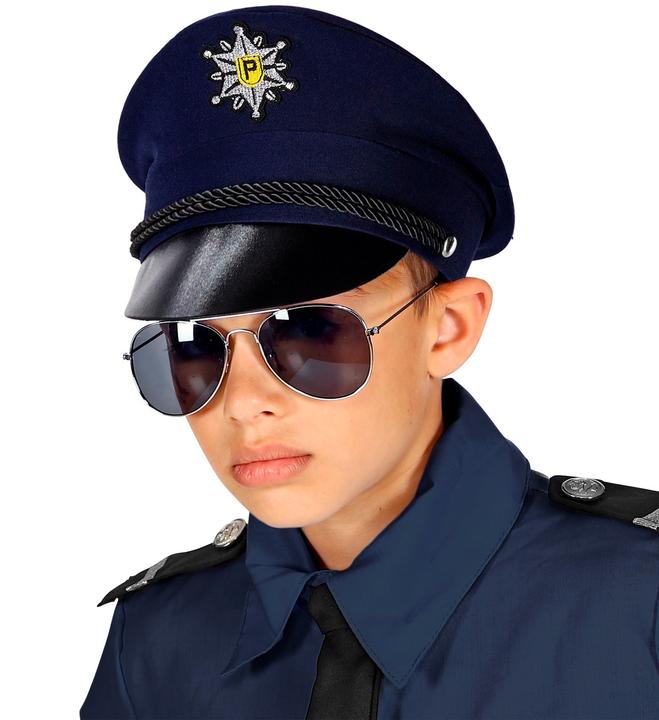 Image du produit Widmann Casquette Police bleue avec visière noire pour enfants