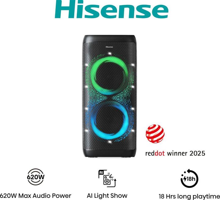 Actual product image Hisense Party Thunder Party Speaker (18 h)