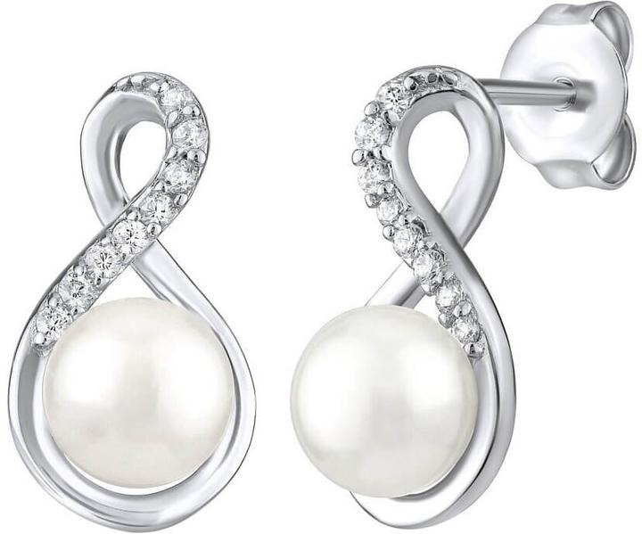 Silvego Original silver earrings with real white pearl JST16959E (925er Silber)