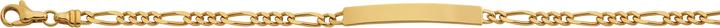 Actual product image Bijou Classic ID-Bracelet Figaro 19 cm (19 cm, Gold)