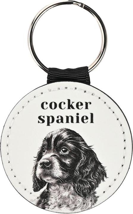 Actual product image Best of Breed Cocker Spaniel Leather Keyring