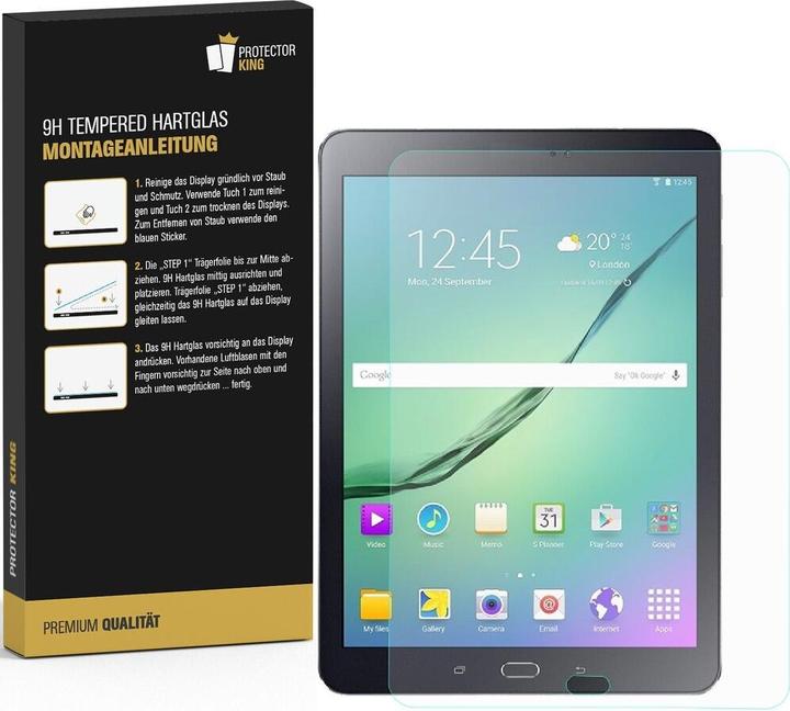 Actual product image Protectorking 6x real tempered 9H armoured glass 3D CLEAR (6 Piece, Galaxy Tab S2 9.7)
