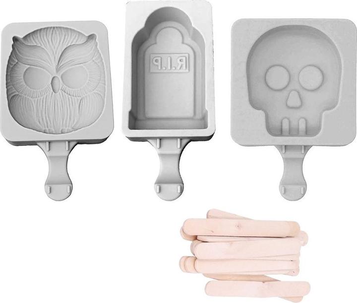 Metamorph Halloween Silikonformen Set für Eis am Stiel 3er Set