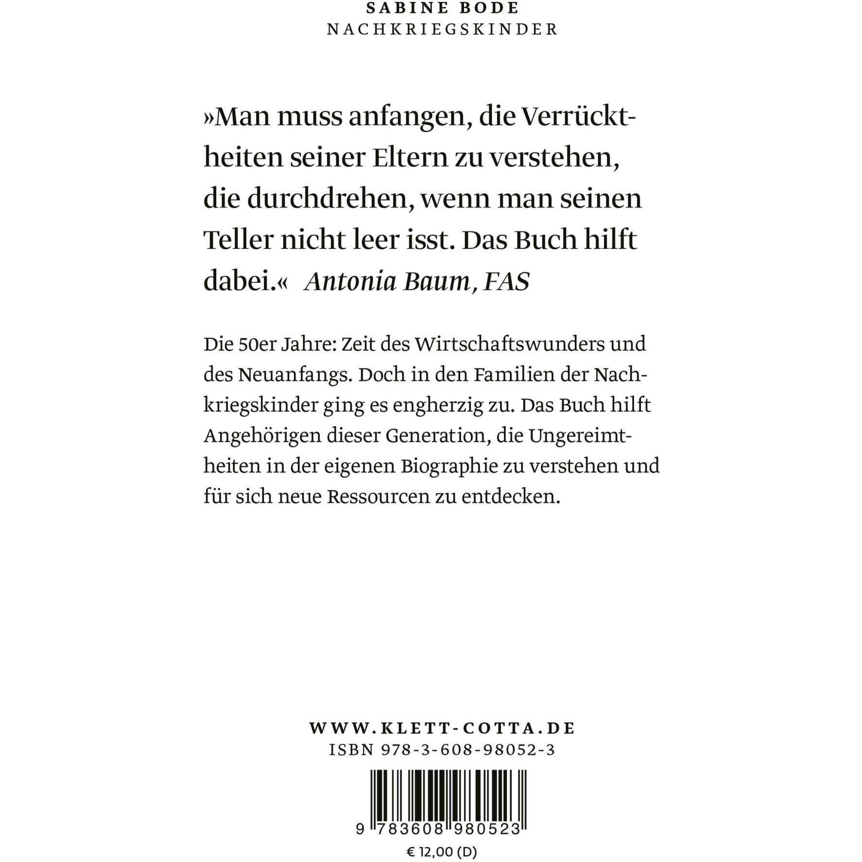 Thumbnail - Nachkriegskinder, Fachbücher von Sabine Bode