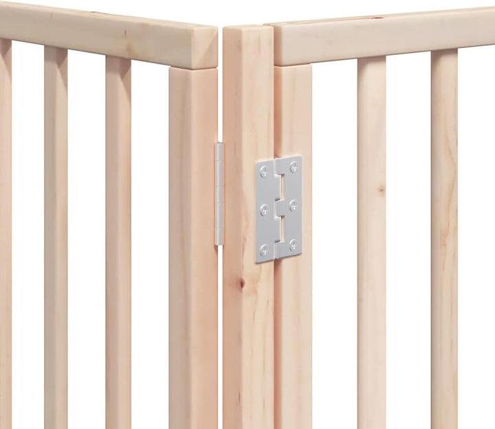 Produktbild vidaXL Hundetor mit Tür Absperrgitter Hunde Schutzgitter Faltbar 9-tlg. Holz (50 cm)