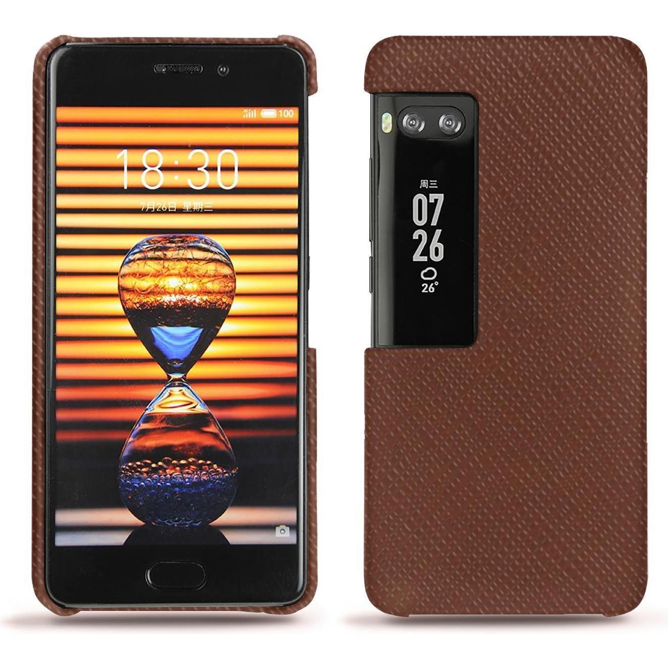 Thumbnail - Noreve Lederschutzhülle (Meizu Pro 7), Smartphone Hülle, Braun