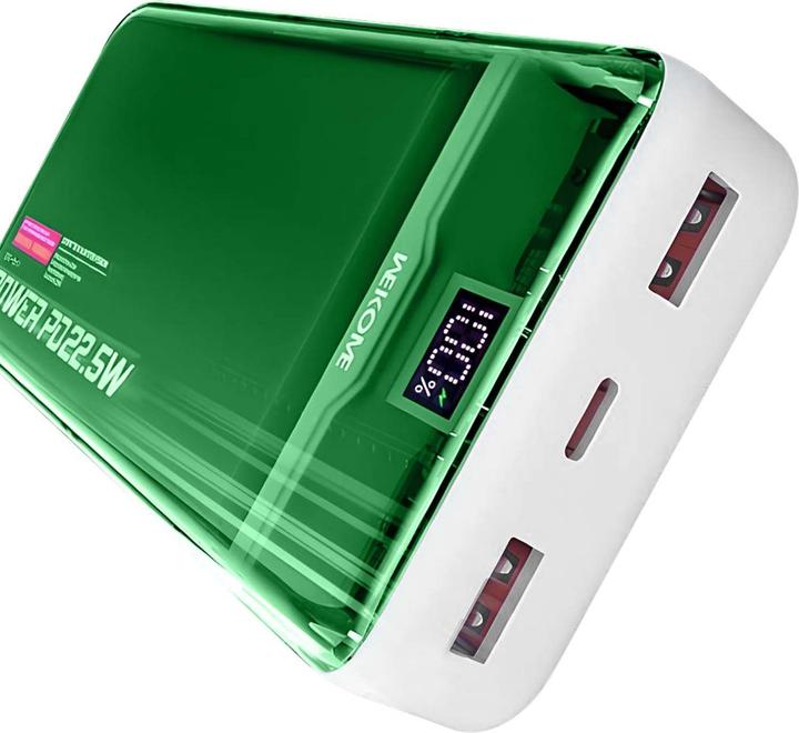 Produktbild Wekome WP-353 Vanguard-Serie – Powerbank 10000 mAh PD 20 W + QC 22,5 W (grün/transparent) (10000 mAh, 22.50 W, 37 Wh)