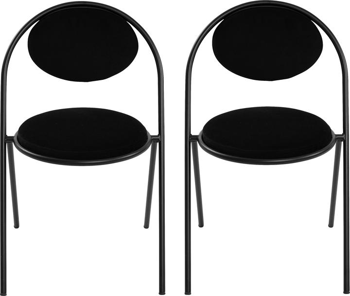 Immagine prodotto Paperflow 2 sedie visitatore SATURNE CHSATX2DV.01.01 tessuto nero